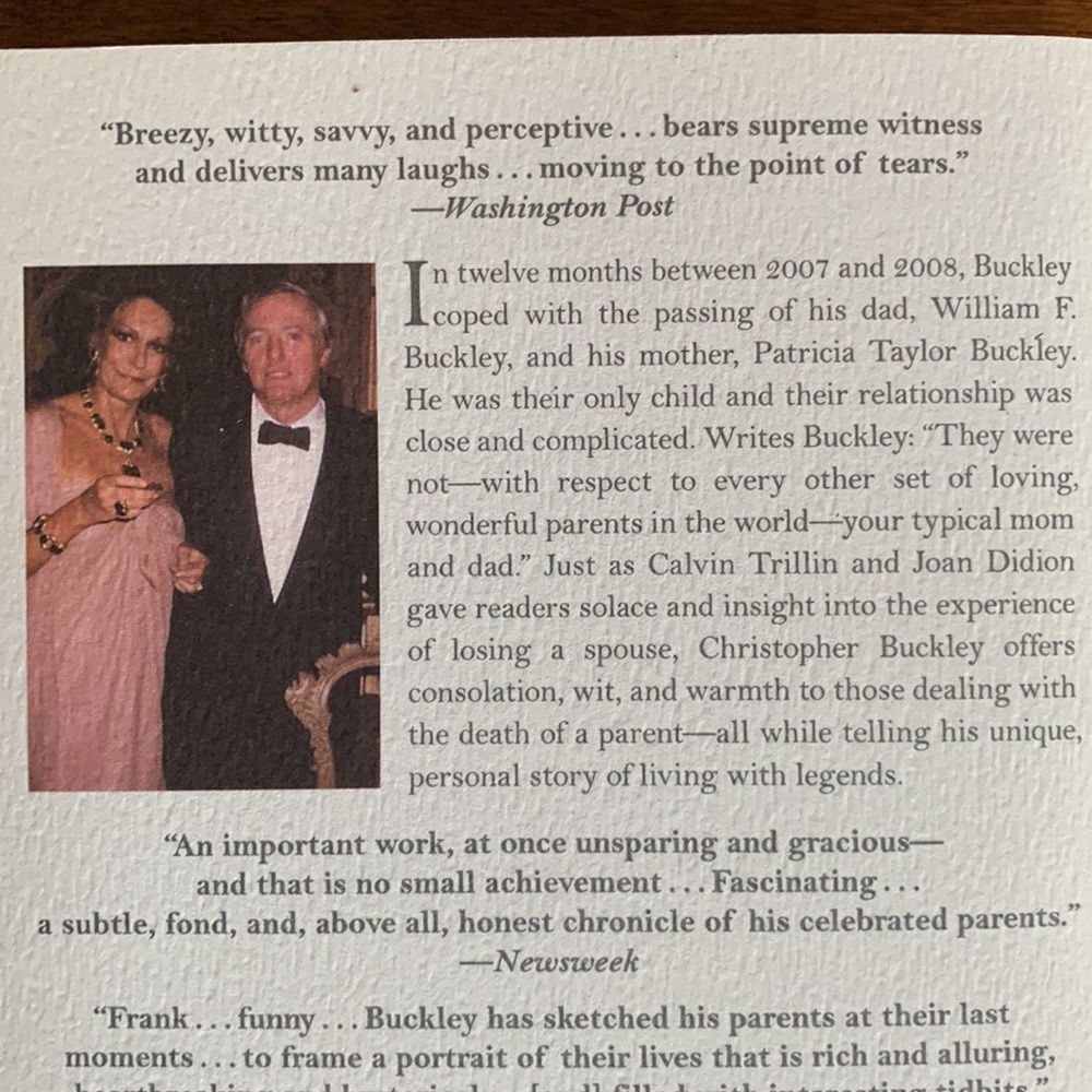 Losing Mum and Pup by Christopher Buckley Memoir - Picture 3 of 5